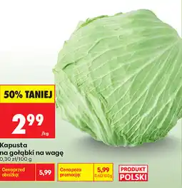 Biedronka Kapusta na gołąbki na wagę oferta
