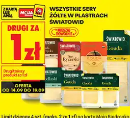 Biedronka Wszystkie sery żółte w plastrach Światowid oferta