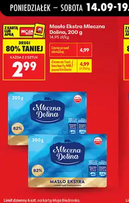Biedronka Masło Ekstra Mleczna Dolina oferta