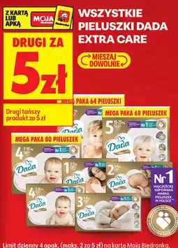 Biedronka Pieluszki Dada Extra Care oferta
