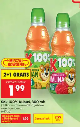 Biedronka Sok 100% Kubuś oferta