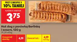 Biedronka Hot dog z parówką Berlinką i sosem oferta