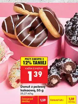Biedronka Donut z polewą kakaową oferta