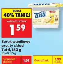 Biedronka Serek waniliowy prosty skład Tutti oferta