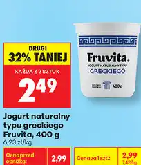 Biedronka Jogurt naturalny typu greckiego Fruvita oferta