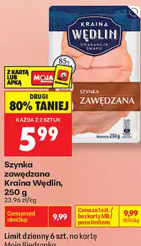 Biedronka Szynka zawędzana Kraina Wędlin oferta