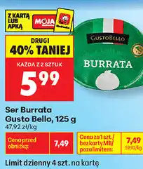 Biedronka Ser Burrata Gusto Bello oferta