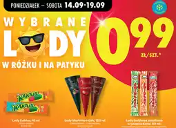 Biedronka Wybrane lody w rożku i na patyku: Lody Kaktus, Lody Marletto, Lody Świderek oferta