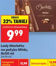 Biedronka Lody Marletto na patyku Minis oferta