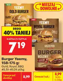 Biedronka Burger Yeemy: Gold, Royal, BBQ lub Burger wołowy Selected oferta