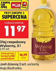 Biedronka Olej rzepakowy Wyborny oferta
