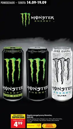 Biedronka Napój energetyczny Monster oferta