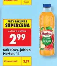 Biedronka Sok 100% jabłko Hortex oferta