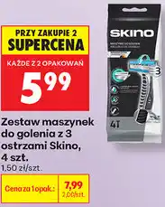 Biedronka Zestaw maszynek do golenia z 3 ostrzami Skino, 4 szt oferta