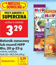 Biedronka Batonik owocowy lub muesli HiPP Bio oferta