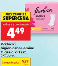 Biedronka Wkładki higieniczne Femina Classic, 60 szt oferta