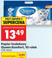 Biedronka Papier toaletowy Queen Komfort, 10 rolek oferta