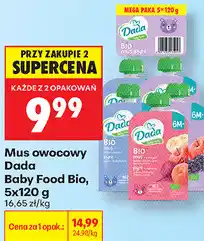 Biedronka Mus owocowy Dada Baby Food Bio oferta