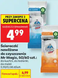 Biedronka Ściereczki nawilżane do czyszczenia Mr Magic oferta