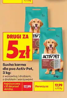 Biedronka Sucha karma dla psa Activ Pet oferta