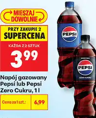 Biedronka Napój gazowany Pepsi lub Pepsi Zero Cukru oferta