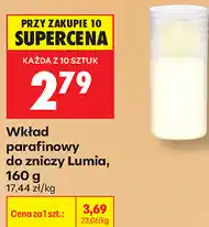 Biedronka Wkład parafinowy do zniczy Lumia oferta