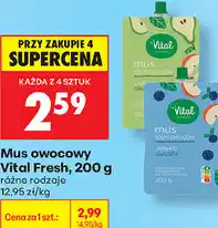 Biedronka Mus owocowy Vital Fresh oferta