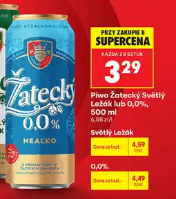 Biedronka Piwo Žatecký Světlý Ležák lub 0,0% oferta