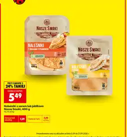 Biedronka Naleśniki z serem lub jabłkiem Nasze Smaki oferta