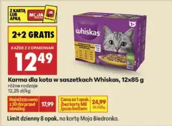 Biedronka Karma dla kota w saszetkach Whiskas , 12x85 g oferta