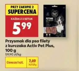 Biedronka Przysmak dla psa filety z kurczaka Activ Pet Plus 100 g oferta