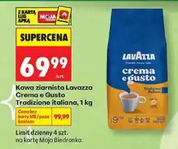 Biedronka Kawa ziarnista Lavazza Crema e Gusto Tradizione italiana, 1 kg oferta