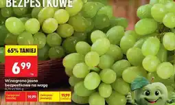 Biedronka Winogrono jasne bezpestkowe na wagę oferta