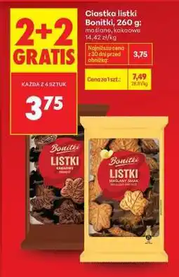 Biedronka Ciastka listki Bonitki, 260 g oferta