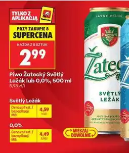 Biedronka Piwo Žatecký Světlý Ležák lub 0,0%, 500 ml oferta