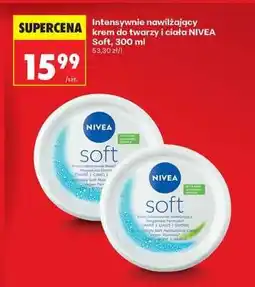 Biedronka Intensywnie nawilżający krem do twarzy i ciała NIVEA Soft, 300 ml oferta