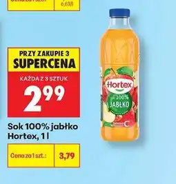 Biedronka Sok 100% jabłko Hortex, 1l oferta