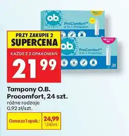Biedronka Tampony O.B. Procomfort, 24 szt oferta