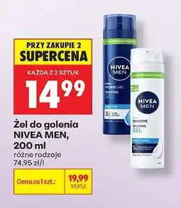 Biedronka Żel do golenia NIVEA MEN, 200 ml oferta