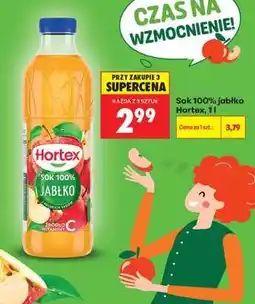 Biedronka Sok 100% jabłko Hortex, 1l oferta