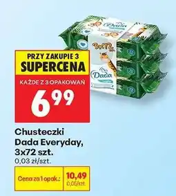 Biedronka Chusteczki Dada Everyday, 3x72 szt oferta
