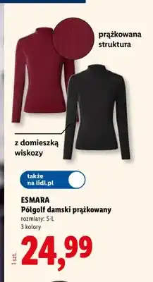 Lidl Półgolf damski prążkowany Esmara oferta