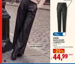Lidl Spodnie damskie o wyglądzie skóry Esmara oferta