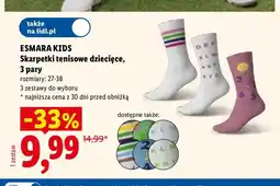 Lidl Skarpetki tenisowe dziecięce 3-pak oferta