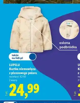 Lidl Kurtka niemowlęca z pluszowego polaru Lupilu oferta