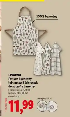 Lidl Fartuch kuchenny z bawełny Livarno 60x90 cm oferta