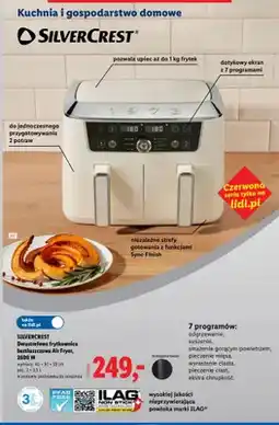 Lidl Dwustrefowa frytkownica beztłuszczowa Silvercrest oferta