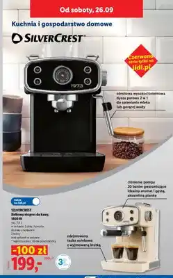 Lidl Kolbowy ekspres do kawy Silvercrest oferta