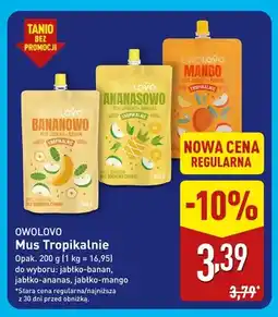 ALDI Mus Tropikalnie jabłko-banan Owolovo oferta