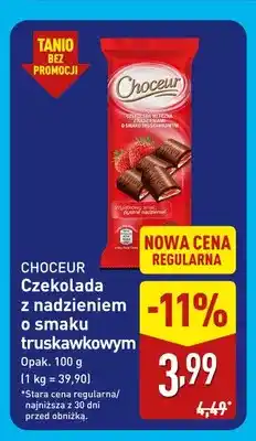 ALDI Czekolada z nadzieniem o smaku truskawkowym Choceur oferta